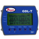 Регистратор данных для четырех температур с графическим дисплеем GDL-T